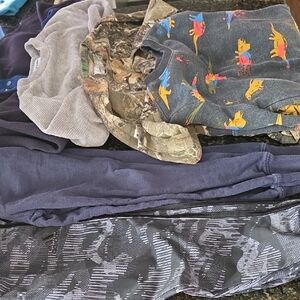 Boys 5 6 Mixed Clothing Bundle with Graphic and Camouflage Prints